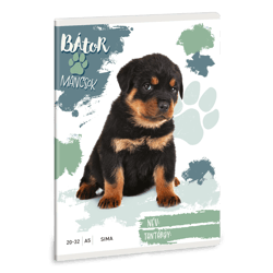 Ars Una 2032, sima A/5 füzet Bátor Mancsok-Rottweiler (5499)