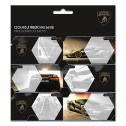 Ars Una csomagolt füzetcímke (3x6 db) Lamborghini (5523)