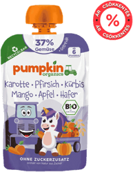 Pumpkin Organics Organic carrot, peach, pumpkin, mango and apple with oats, from 6 months + (37%)