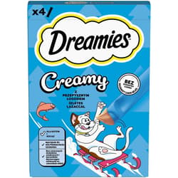 Dreamies Creamy jutalomfalat macskák számára lazaccal