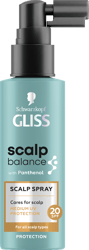 Schwarzkopf Gliss Scalp Balance Scalp Spray 100 ml, for All Scalp Types, with Panthenol, Medium UV Protection of SPF 20