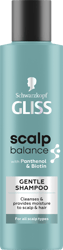Schwarzkopf Gliss Scalp Balance Gentle Shampoo 200 ml, with Panthenol & Biotin