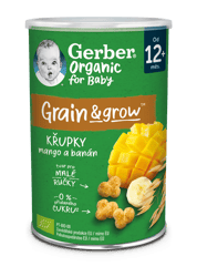 Mango-banana organic cereal snack