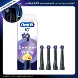 Oral-B iO Pótfej Elektromos Fogkeféhez Radiant White, Fekete, 4 db
