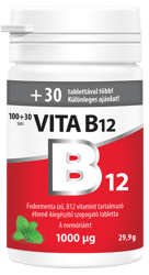 Vitablans Vita B12 1000 mcg tabletta fodormenta ízű 130 db
