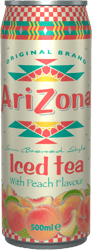 Arizona Peach Flavoured Iced Tea – peach-flavoured soft drink with black tea extract
