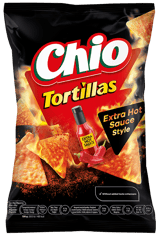 Chio Tortilla Extra Hot Sauce Style