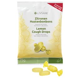 LIVSANE Citrom ízű cukorka 75g