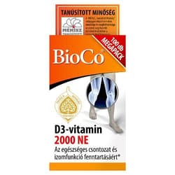 BioCo D3-vitamin 2000 NE étrend-kiegészítő Megapack tabletta 100 db