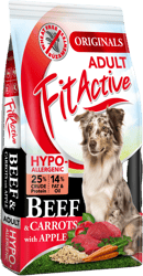 FitActive Originals búzamentes, hipoallergén eledel felnőtt kutyáknak marha