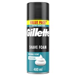 Gillette Classic Sensitive Shaving Foam, 400 ml