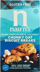 Nairn's Gluten Free Dark Chocolate & Coconut Oat Biscuits 160g