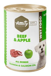 Amity Hypoallergen Beef-Apple Kutya Konzerv