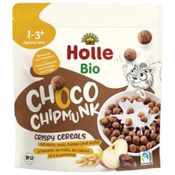 Holle Organic Choco Chipmunk – Organic Cocoa Cereal Puffs with Oats, Corn & Apple (12+ months)