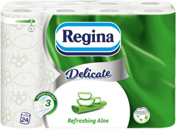 Regina Delicate Refreshing Aloe 24 tekercses, 3 rétegű, illatosított toalettpapír