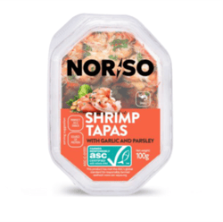 Norso ASC garnélarák tapas olajban, fokhagymával és petrezselyemmel