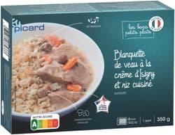 PICARD BLANQUETTE DE VEAU WITH ISIGNY CREAM AND COOKED RICE