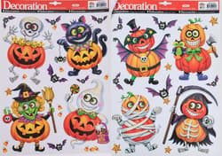 Ablakmatrica Halloween tök vicces 41x29 cm kétféle mintával