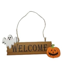 Fa kopogtató Welcome Halloween 26x9