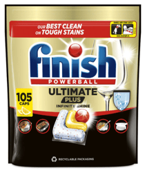 Finish Ultimate Plus Infinity Shine mosogatógép kapszula, Citrom illatú