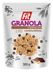 Crispy muesli with three types of chocolate