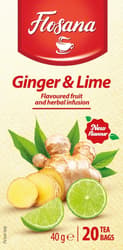 Flosana Flavoured fruit and herbal infusion - ginger & Lime  20 x 2 g