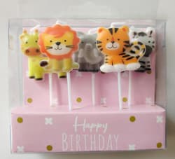 5 pcs zoo pet candles