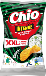 CHIO XXL BURGONYACHIPS INTENSE TEJFÖLÖS-FŰSZERNÖVÉNYES