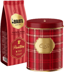 Bialetti Perfetto Moka Panettone őrölt kávé fémdobozban