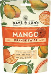 Dave & Jon's Mango Orange Twist - szárított mangó szeletek naranccsal ízesítve