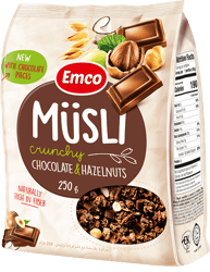 Emco Ropogós Müzli csokoládéval és erdei mogyoróval