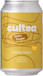 Cultea Living Soda - Sunny Ginger (Sea buckthorn, ginger) sugar-free, living culture, fibre