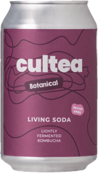 Cultea Living Soda - Botanical (Juniper, Chamomile, Hibiscus) sugar-free, living culture, fibre