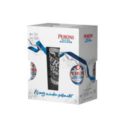Peroni Nastro Azzurro quality light beer 5% beer pack with glass