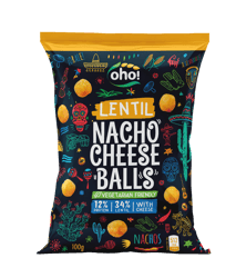 OHO lencse snack „Nacho sajtos golyók”
