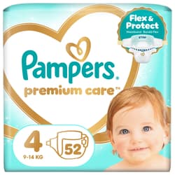 Pampers Premium Care Pelenka, Méret: 4 (9-14 kg) 52 db