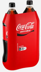 Coca-Cola Zero cola-flavored energy-free carbonated soft drink with sweeteners 2pcs multipack