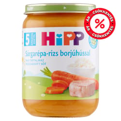 Hipp BIO Sárgarépa, rizs borjúhússal 5 hónapos kortól