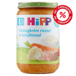 Hipp Zöldségkrém rizzsel és borjúhússal 8 hónapos kortól