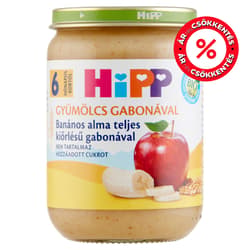 Hipp BIO Banános alma teljes kiőrlésű gabonával 6 hónapos kortól