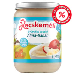 Kecskeméti Alma-Banán túrókrémmel 7 hónapos kortól