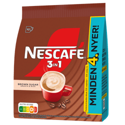 NESCAFÉ 3in1 Barna cukor kis tasak (10 adag)