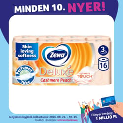 Zewa Deluxe Cashmere Peach 3 rétegű toalettpapír 16 tekercs