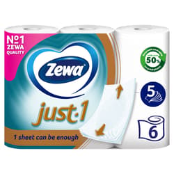 Zewa Just1 5 rétegű toalettpapír 6 tekercs