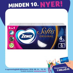 Zewa Softis Original illatmentes papír zsebkendő 4 rétegű