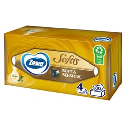 Zewa Softis Soft & Sensitive illatmentes dobozos papír zsebkendő 4 rétegű