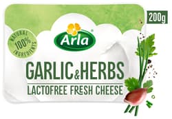 Arla Lactose-free Fresh, Greasy Soft Cream Cheese with Garlic