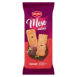 Detki Mese mézes linzer kakaós étbevonómasszával félig mártva