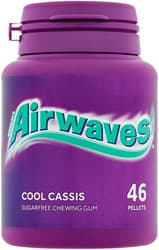Airwaves Cool mentol- és feketeribizli-ízű cukormentes rágógumi édesítőszerrel