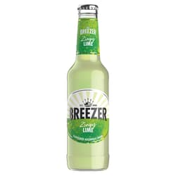 Bacardi Breezer Lime alcoholic carbonated green lemon flavored refreshing drink 4%